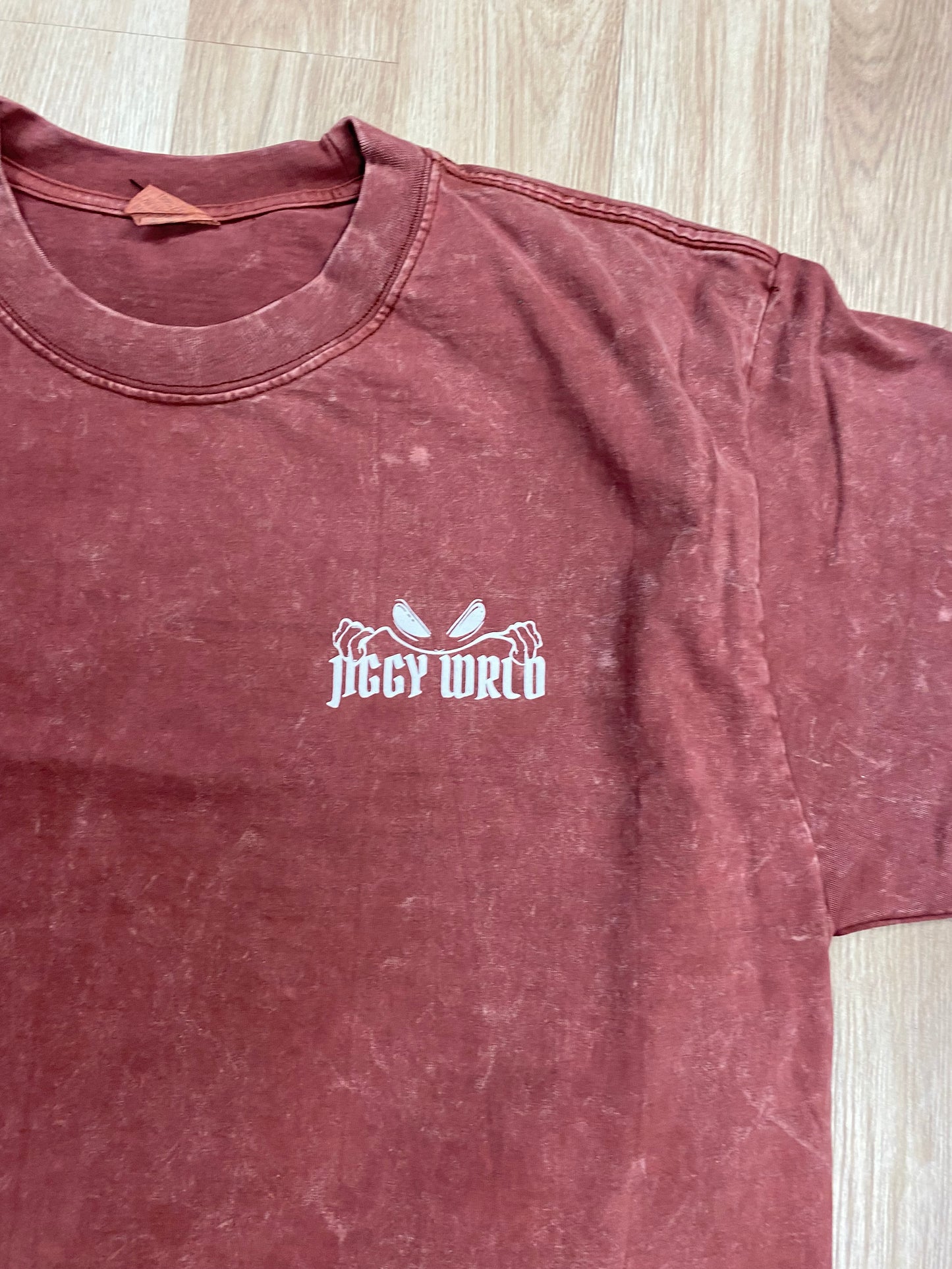 JIGGY WRLD Acid Wash Oversized Tee