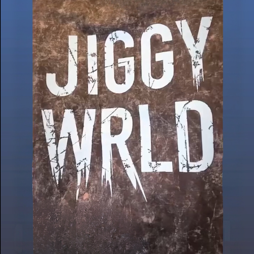 JIGGY WRLD Acid Wash Oversized Tee